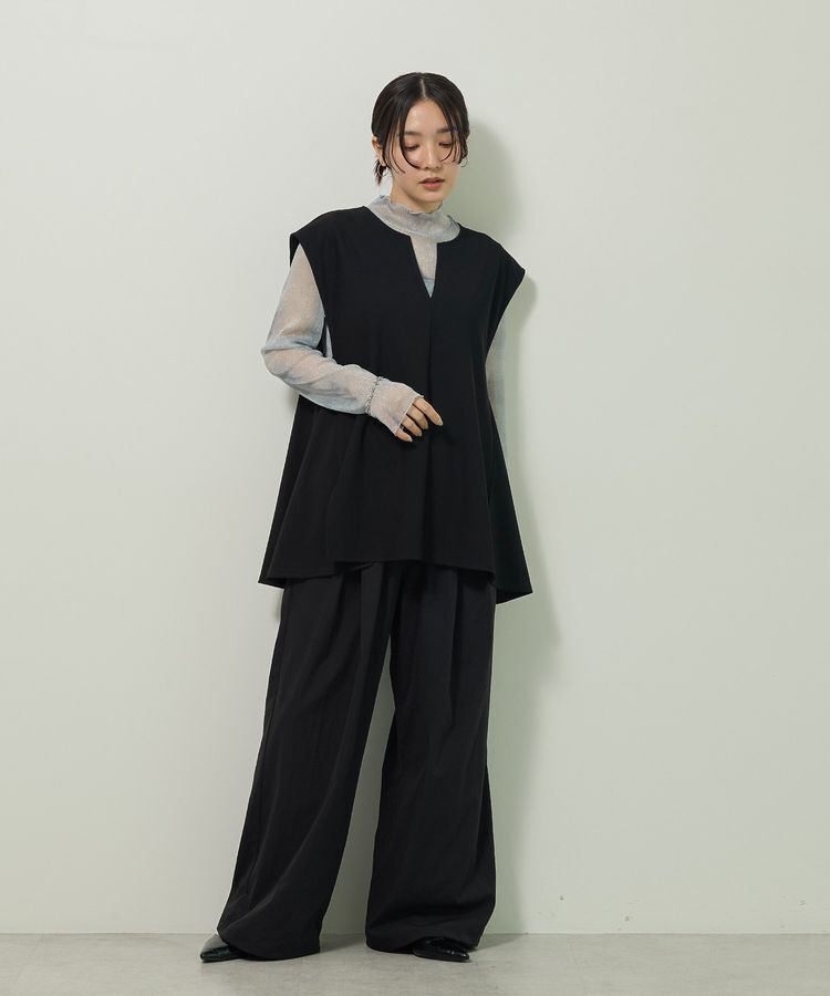 Green Parks「リップルフレアベスト」|ベスト・ジレ|