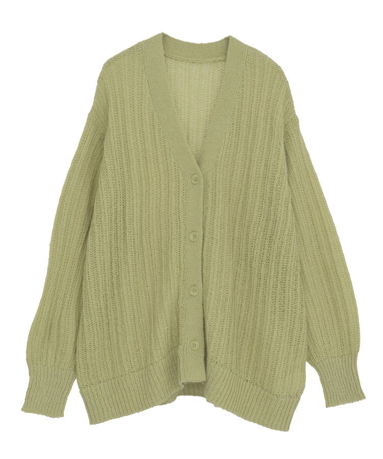 Green Parks「シアーニットVネックカーディガン」|カーディガン|