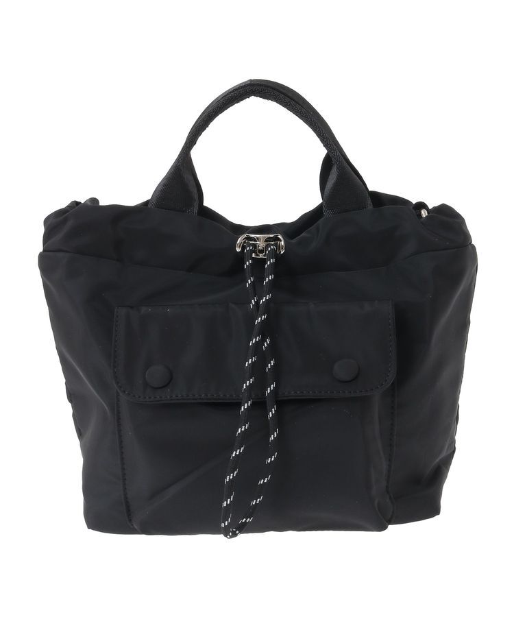 Green Parks「・furry rate ナイロンドロートート」|トートバッグ|Black