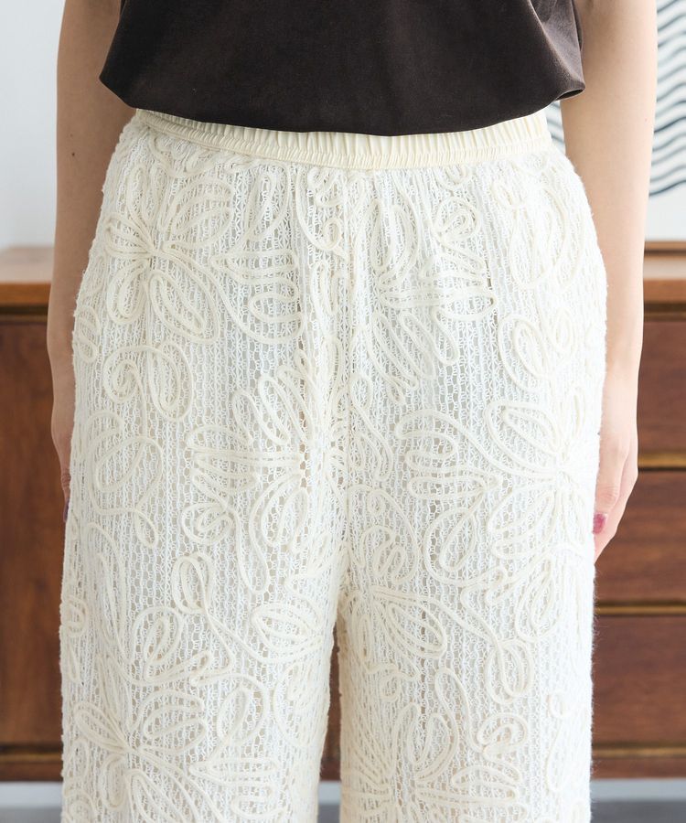 Green Parks「コード刺繍レースイージーワイドパンツ」|その他|