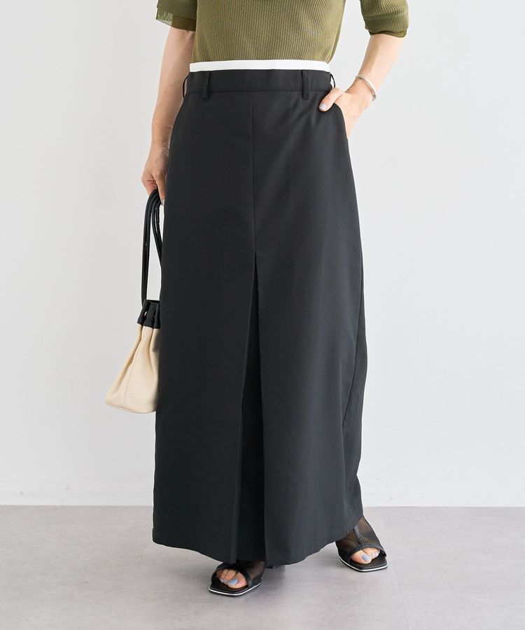 Green Parks「ウエストレイヤーボックスプリーツスカート」|タイト|