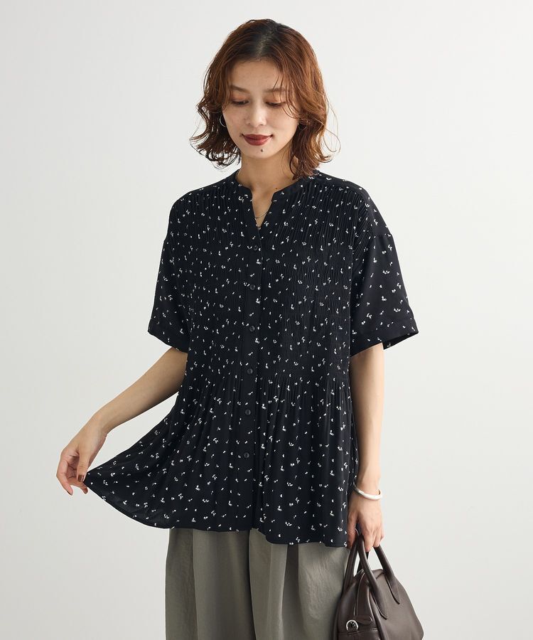 armonia「マジョリカプリーツスキッパーブラウス」|シャツ・ブラウス|フラワー