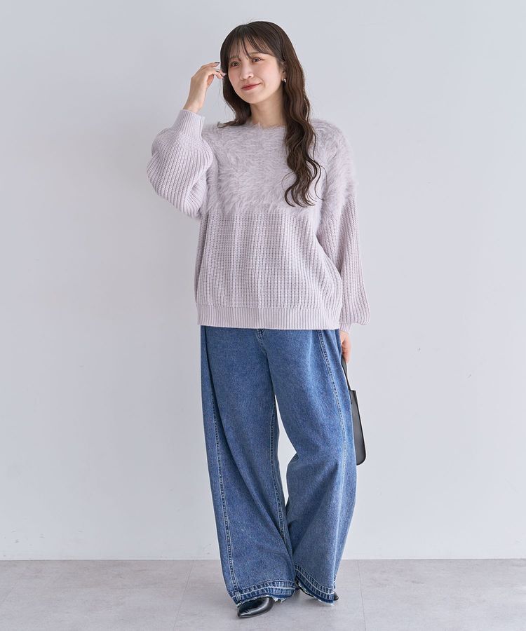 Green Parks「・SUGAR SPOON タックデニムワイドパンツ」|デニム|