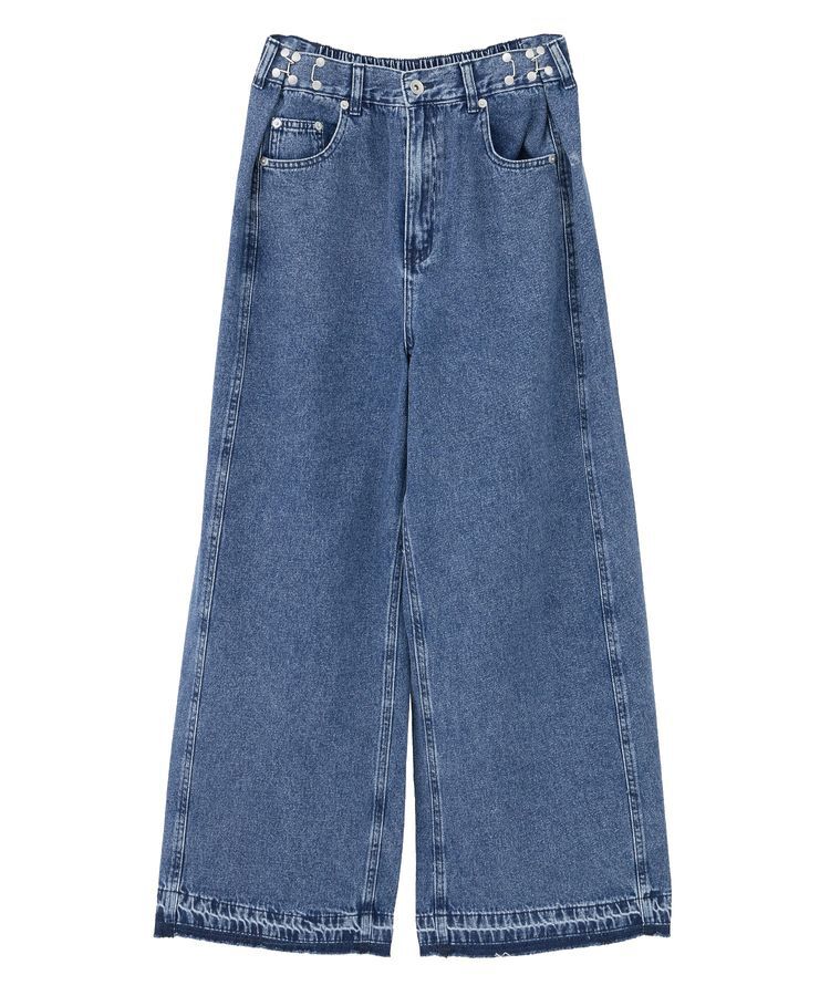 Green Parks「・SUGAR SPOON タックデニムワイドパンツ」|デニム|