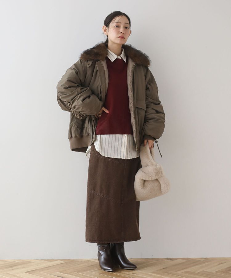 Green Parks「デニムタイトロングスカート」|タイト|