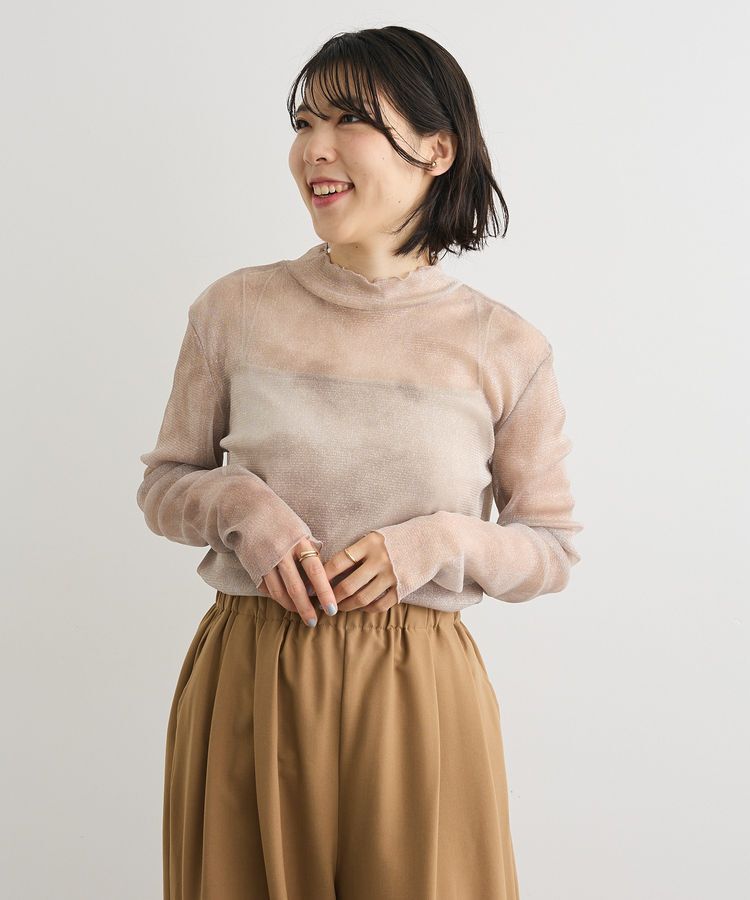 Green Parks「シアー柄プルオーバー」|Tシャツ・カットソー|Beige