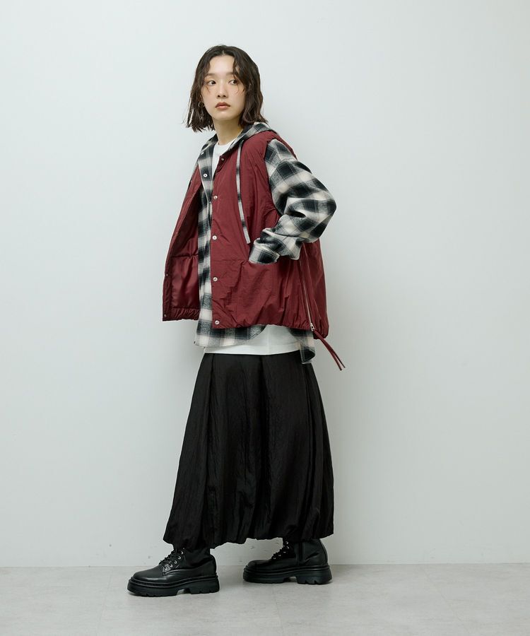 Green Parks「サイドZIP中綿コクーンベスト」|ベスト・ジレ|