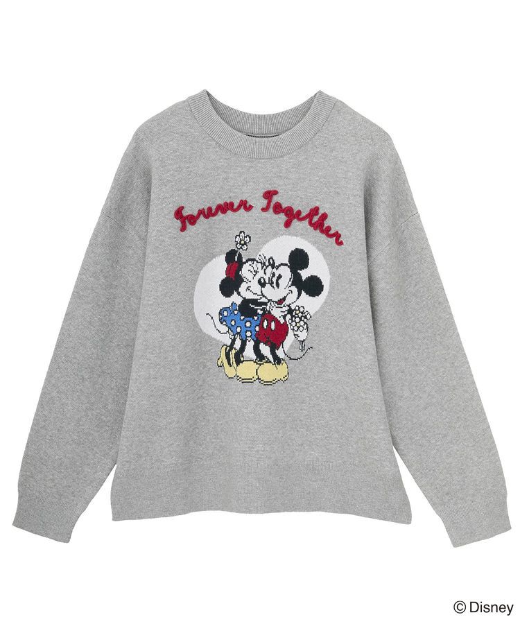 Green Parks「ミッキー&フレンズ/ジャガードニットプルオーバー」|ニット・セーター|Gray Mixture