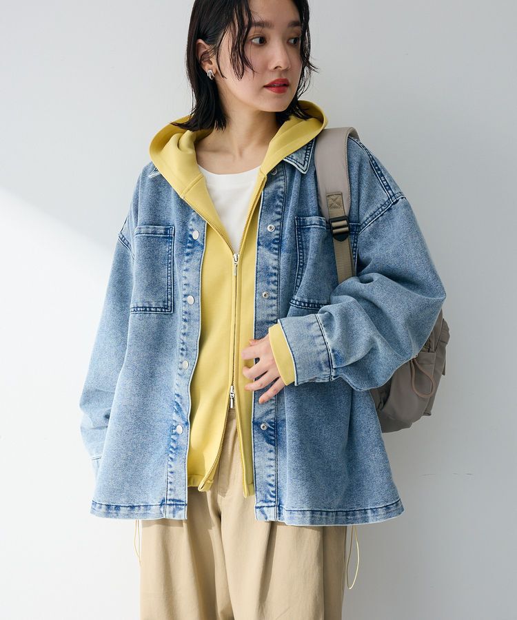 Green Parks「デニムシャツブルゾン」|テーラードジャケット|