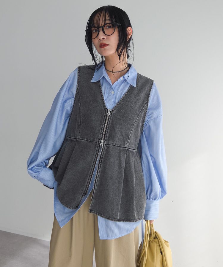 Green Parks「デニムペプラムジレ」|その他|