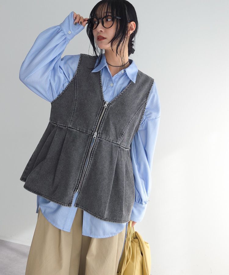 Green Parks「デニムペプラムジレ」|その他|