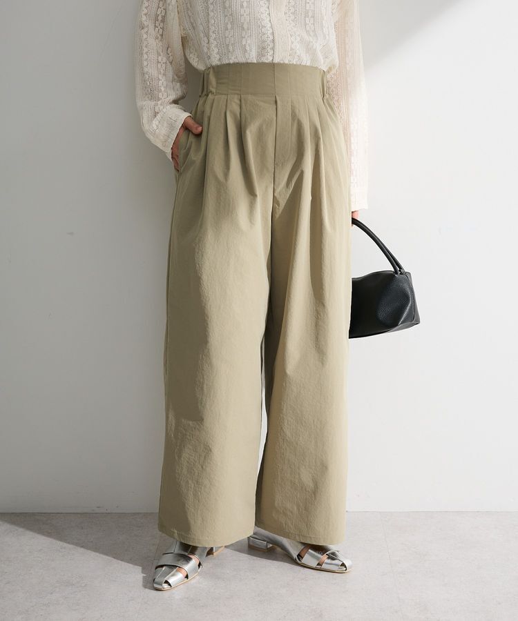 Green Parks「【楽しゃれUV】ツータックイージーパンツ」|その他|Khaki