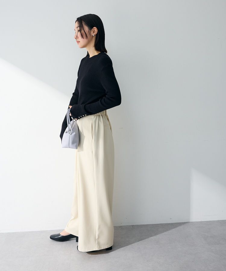 Green Parks「袖口金釦リブニットプルオーバー」|ニット・セーター|