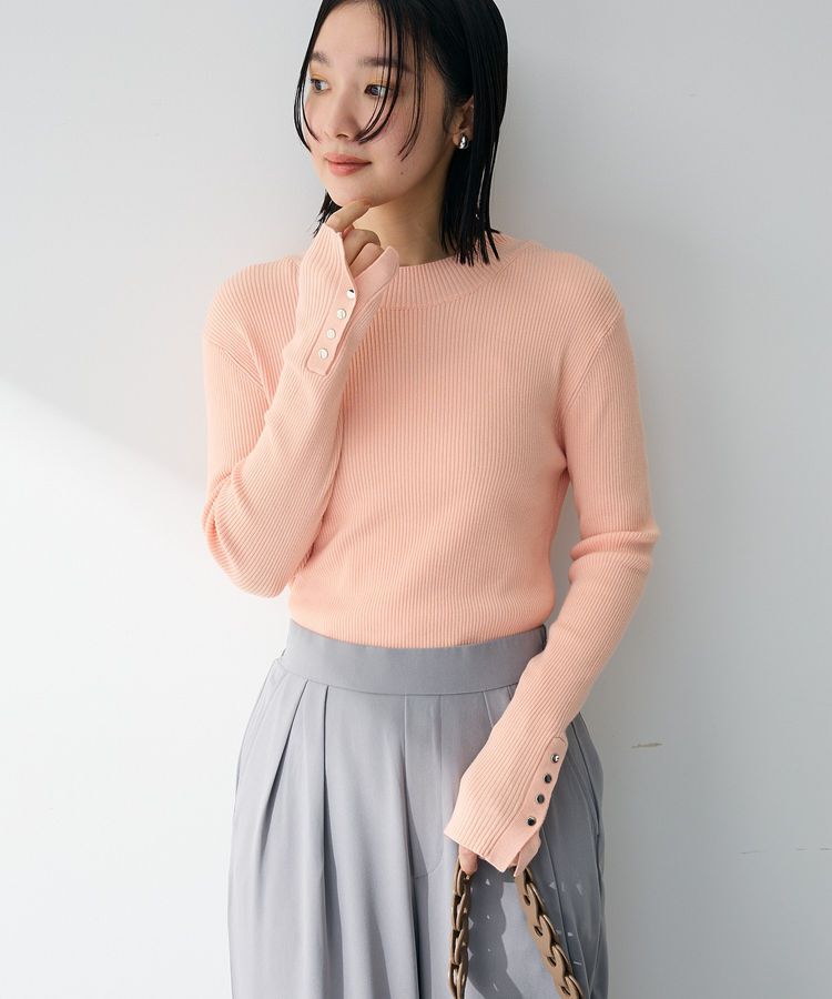 Green Parks「袖口金釦リブニットプルオーバー」|ニット・セーター|