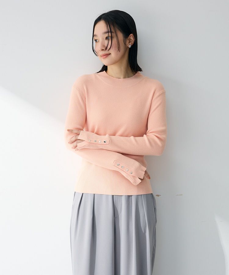 Green Parks「袖口金釦リブニットプルオーバー」|ニット・セーター|