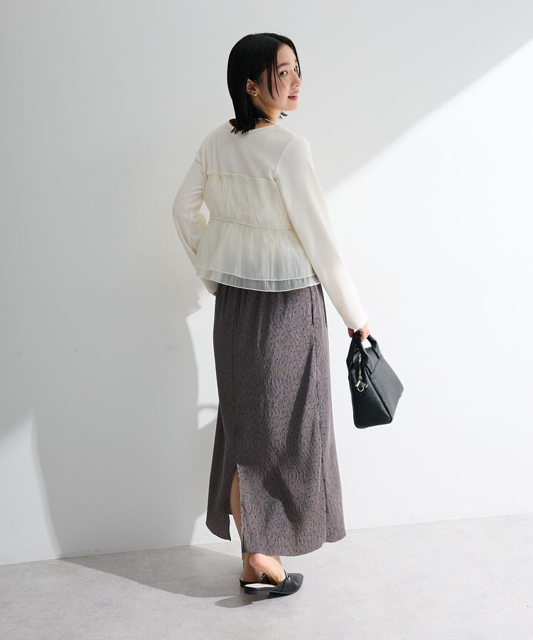 Green Parks「オーガンジービスチェドッキングプルオーバー」|Tシャツ・カットソー|