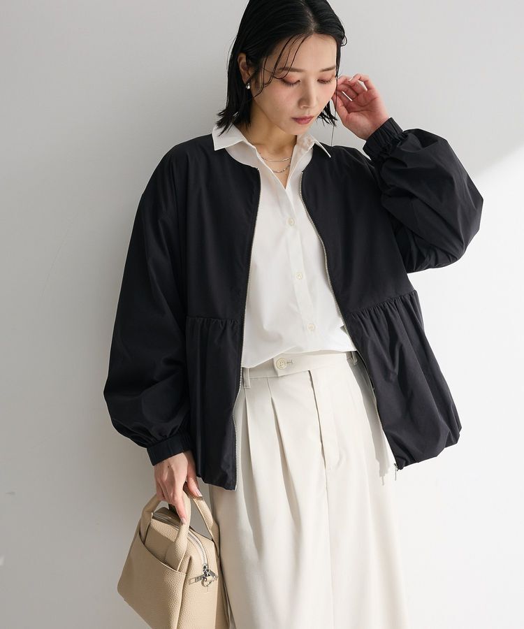 Green Parks「ノーカラーペプラムブルゾン」|ブルゾン・スタジャン|