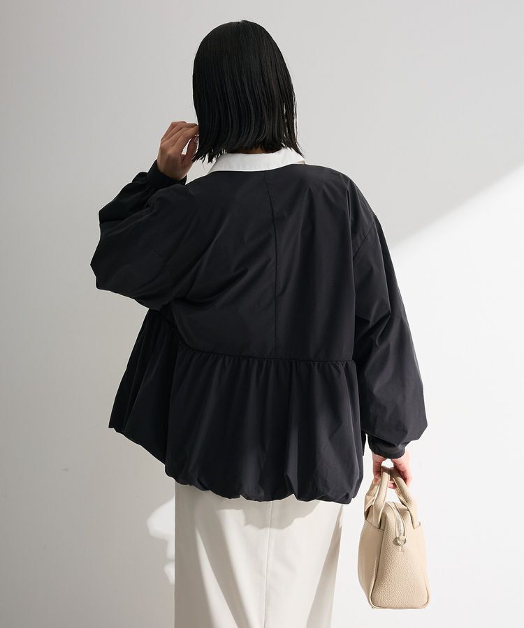 Green Parks「ノーカラーペプラムブルゾン」|ブルゾン・スタジャン|