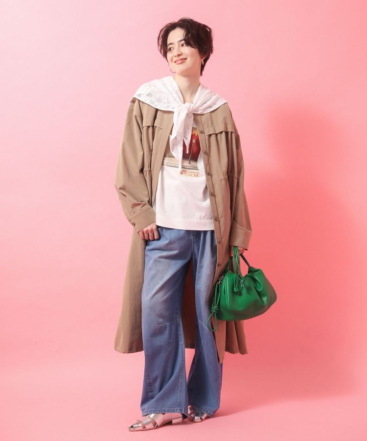 Green Parks「ウエストタックコクーンデニムパンツ」|デニム|