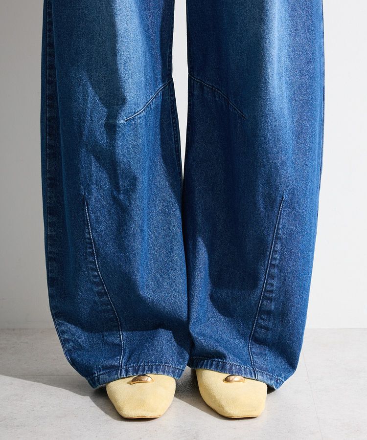 Green Parks「ウエストタックコクーンデニムパンツ」|デニム|