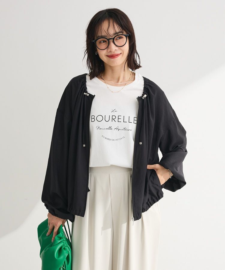 Green Parks「ドロストネックシアーブルゾン」|ブルゾン・スタジャン|Black