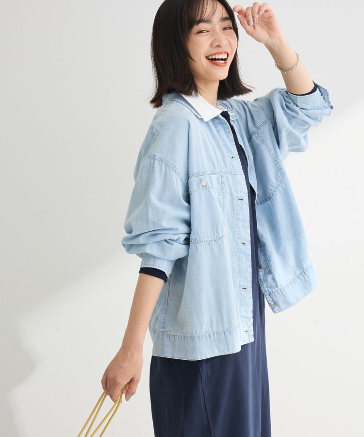 Green Parks「シアーデニムシャツGジャン」|シャツ・ブラウス|Light indigo