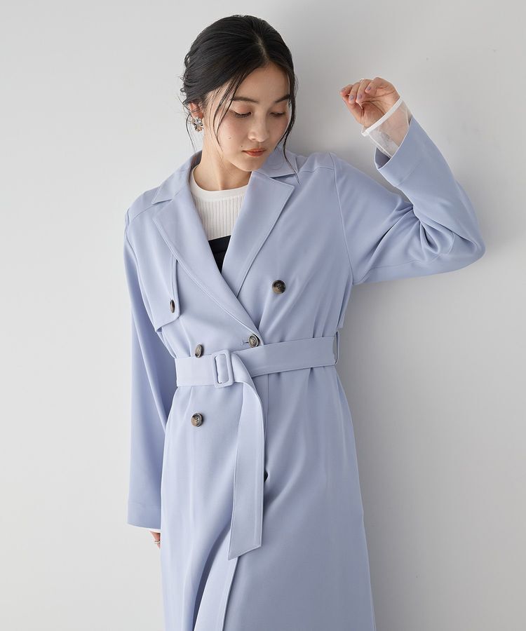 YECCA VECCA「【UVカット/花粉ガード】素材MIXトレンチコート」|トレンチコート|