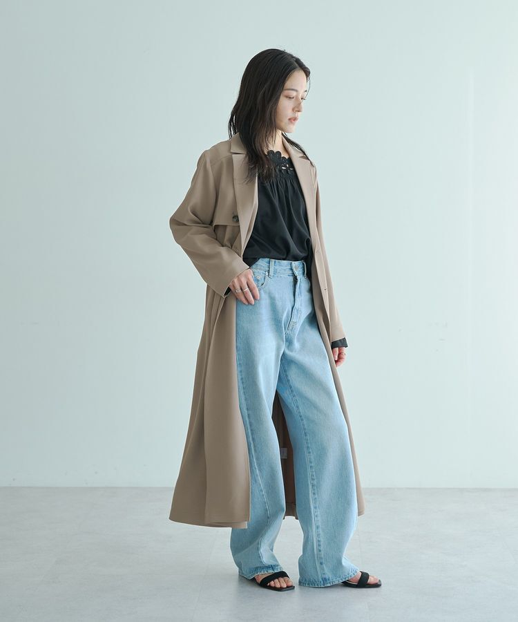 YECCA VECCA「【UVカット/花粉ガード】素材MIXトレンチコート」|トレンチコート|