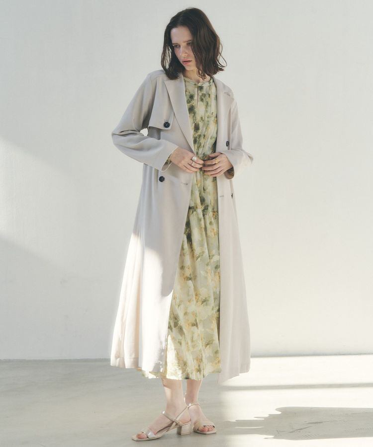 YECCA VECCA「【UVカット/花粉ガード】素材MIXトレンチコート」|トレンチコート|