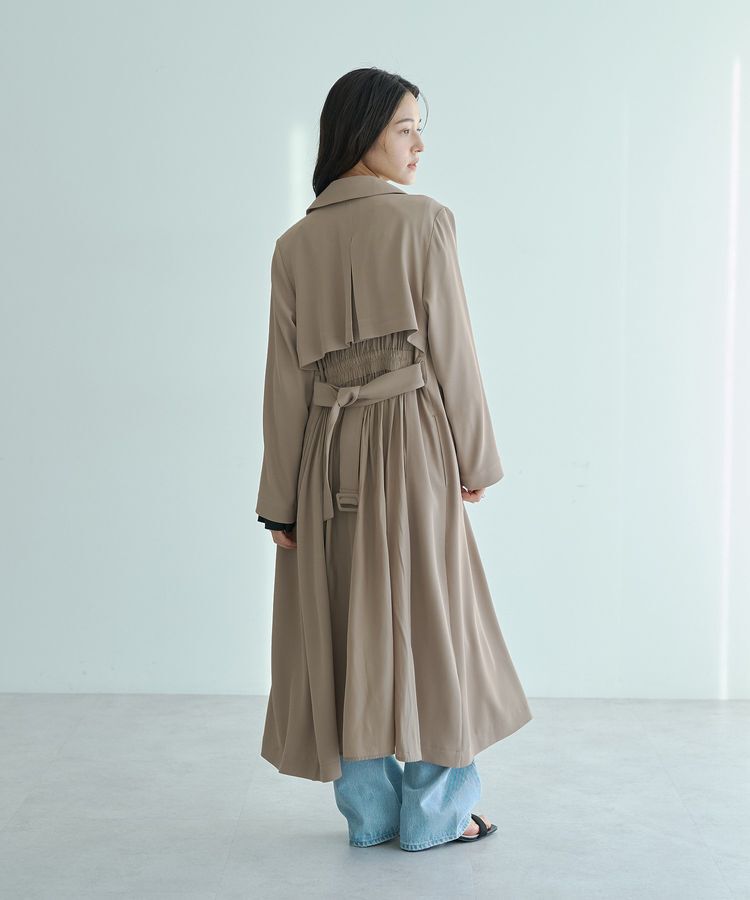 YECCA VECCA「【UVカット/花粉ガード】素材MIXトレンチコート」|トレンチコート|