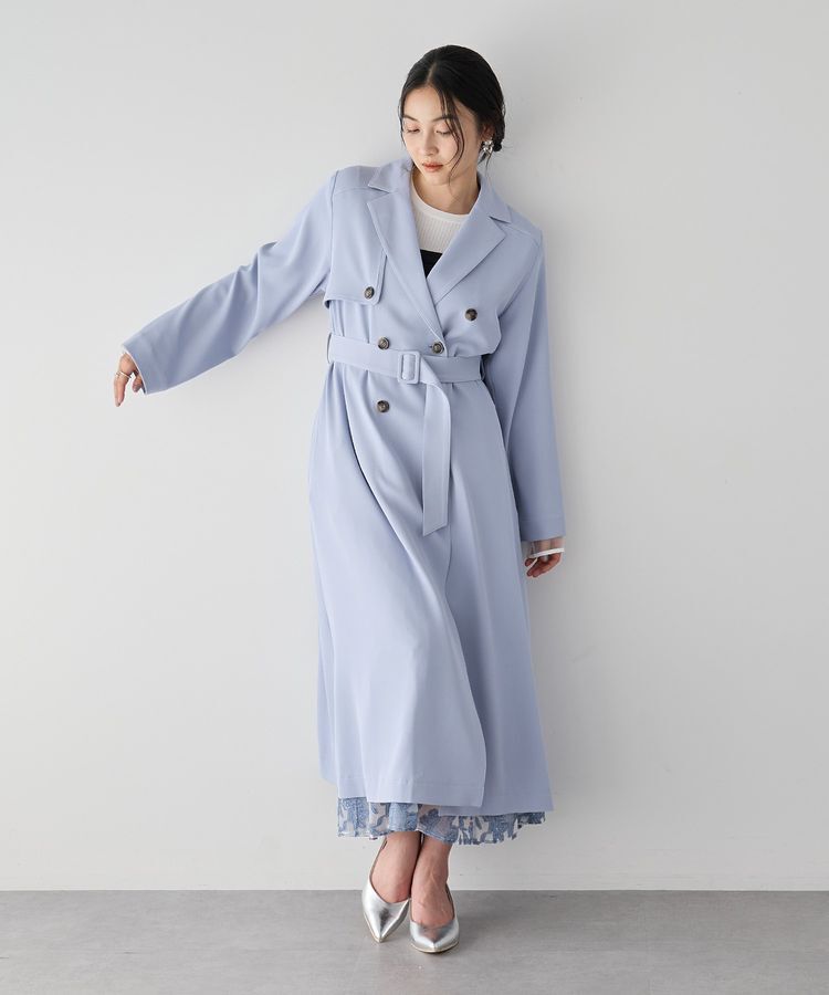 YECCA VECCA「【UVカット/花粉ガード】素材MIXトレンチコート」|トレンチコート|