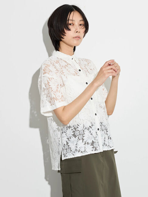 GARAGE OF GOOD CLOTHING「コードレースブラウス」|シャツ・ブラウス|White