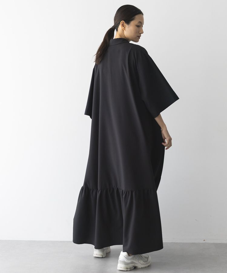 GARAGE OF GOOD CLOTHING「無地アシンメトリー７分袖ワンピース」|ワンピース|