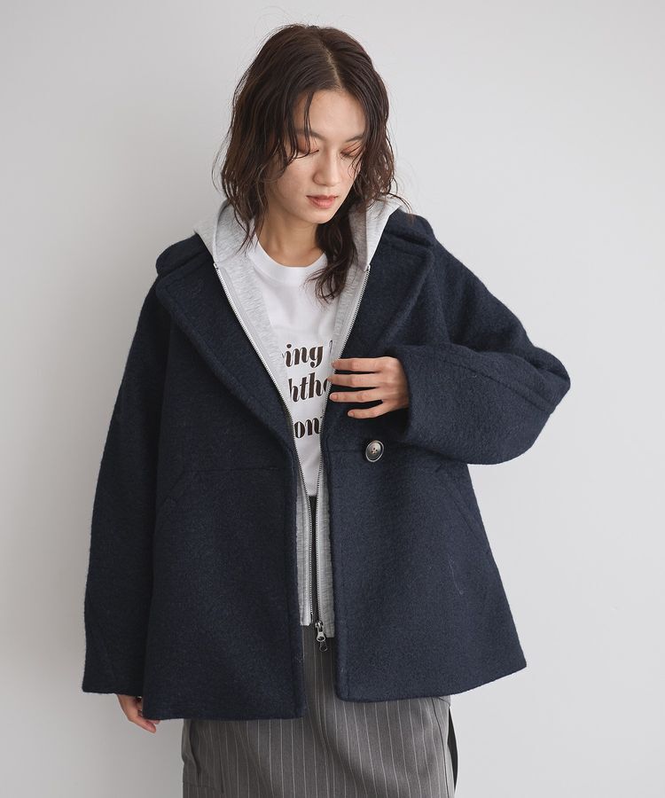 GARAGE OF GOOD CLOTHING「ライトウエーブニットＰコート」|その他|Navy