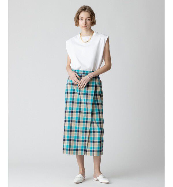 allureville「テクニカルチェックタイトスカート」|タイト|