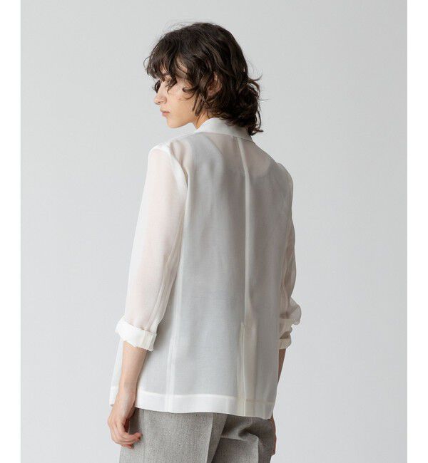 allureville「ワルツシアーオーガンジャケット」|テーラードジャケット|