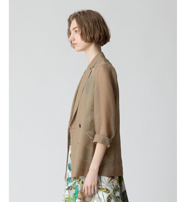 allureville「ワルツシアーオーガンジャケット」|テーラードジャケット|