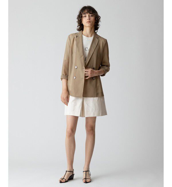 allureville「ワルツシアーオーガンジャケット」|テーラードジャケット|