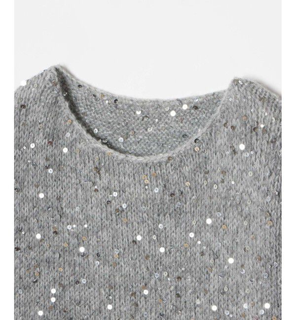 allureville「スパンコールモヘヤプルオーバー」|ニット・セーター|