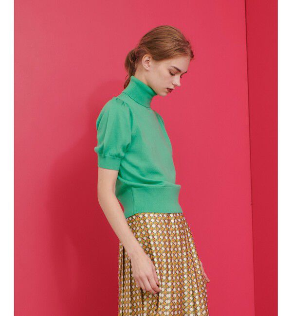 LOULOU WILLOUGHBY「【LOULOU WILLOUGHBY】タートルハーフスリーブプルオーバー」|ニット・セーター|