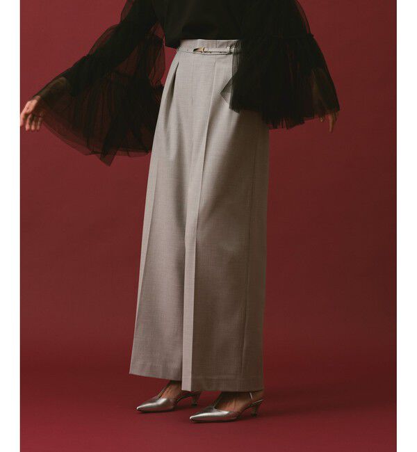 allureville「ポリエステル/Wストレッチタックパンツ」|チノ|