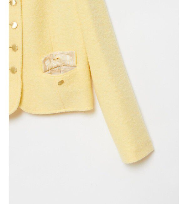 allureville「ブークレーノーカラージャケット」|ノーカラージャケット|