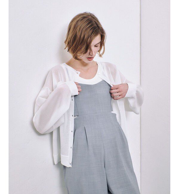 allureville「スポンディッシュシアー2WAYプルオーバー」|ニット・セーター|オフホワイト