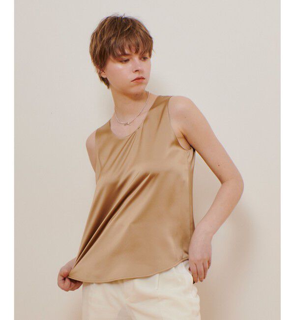 allureville「サテンタンクブラウス」|シャツ・ブラウス|