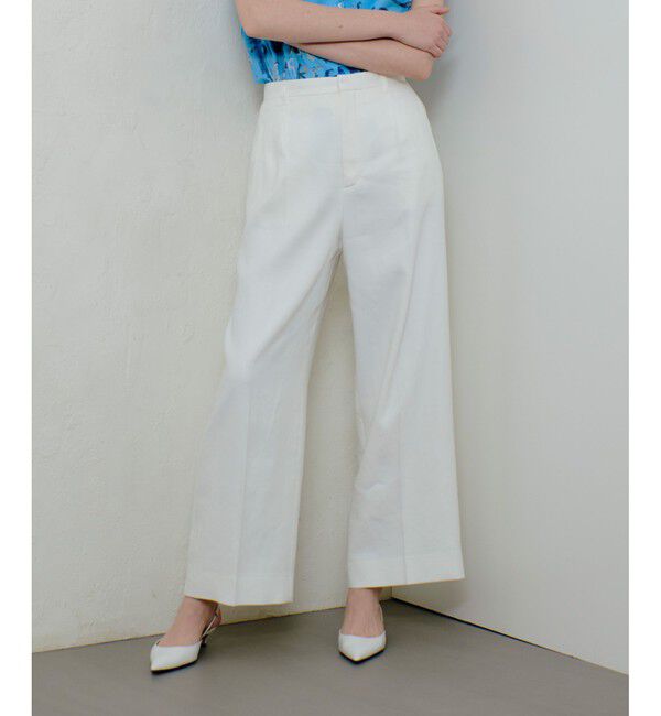 allureville「NALYAストレッチパンツ」|チノ|ホワイト