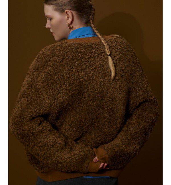 allureville「ニットボアブルゾン」|ブルゾン・スタジャン|