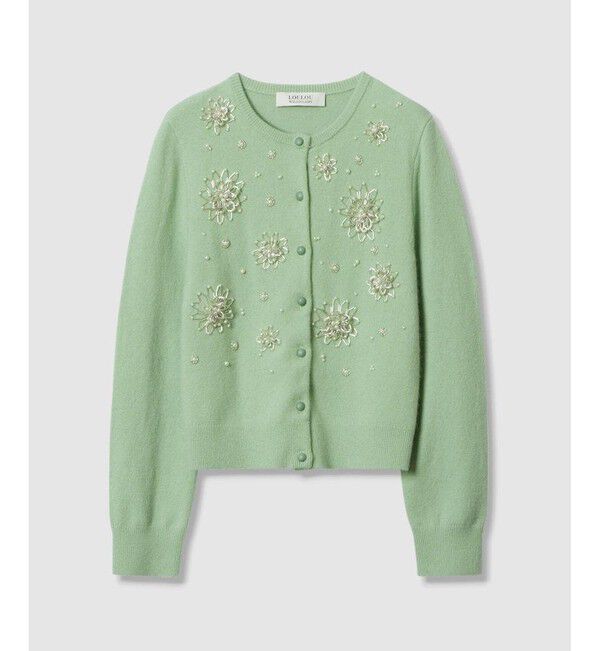 LOULOU WILLOUGHBY「【LOULOU WILLOUGHBY】ビーズフラワーカーディガン」|カーディガン|