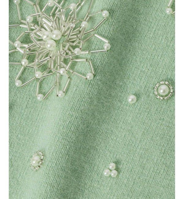 LOULOU WILLOUGHBY「【LOULOU WILLOUGHBY】ビーズフラワーカーディガン」|カーディガン|