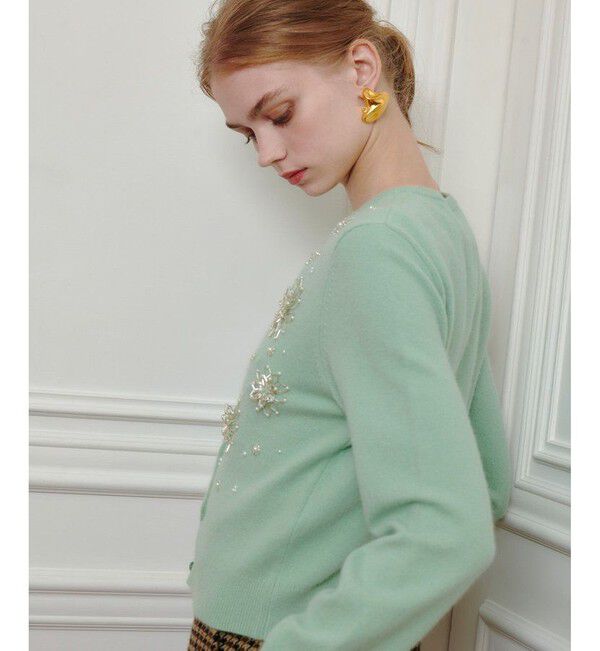 LOULOU WILLOUGHBY「【LOULOU WILLOUGHBY】ビーズフラワーカーディガン」|カーディガン|