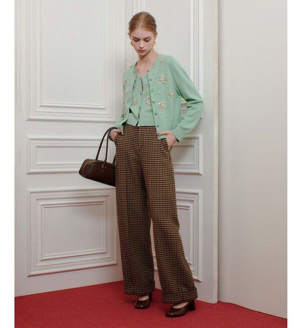 LOULOU WILLOUGHBY「【LOULOU WILLOUGHBY】ビーズフラワーカーディガン」|カーディガン|